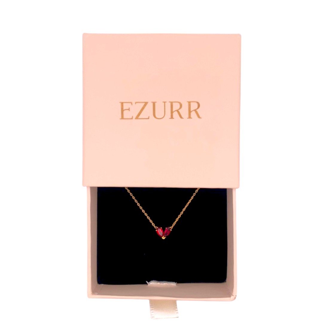 Scarlet Heart Pendant Chain (Pure Silver) - Gold